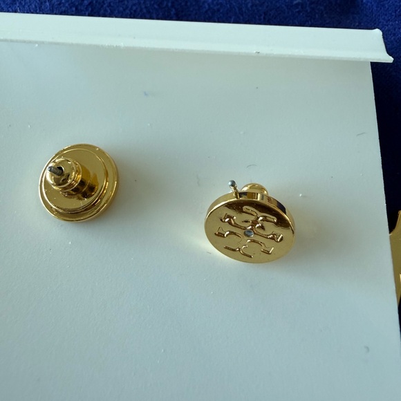 Tory Burch Gold Plated and Crystal Earrings - Picture 5 of 6